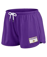 Wear by Erin Andrews Women's 2-Piece Purple Minnesota Vikings Heavy Rugby Jersey Long Sleeve T-Shirt and Shorts Lounge Set