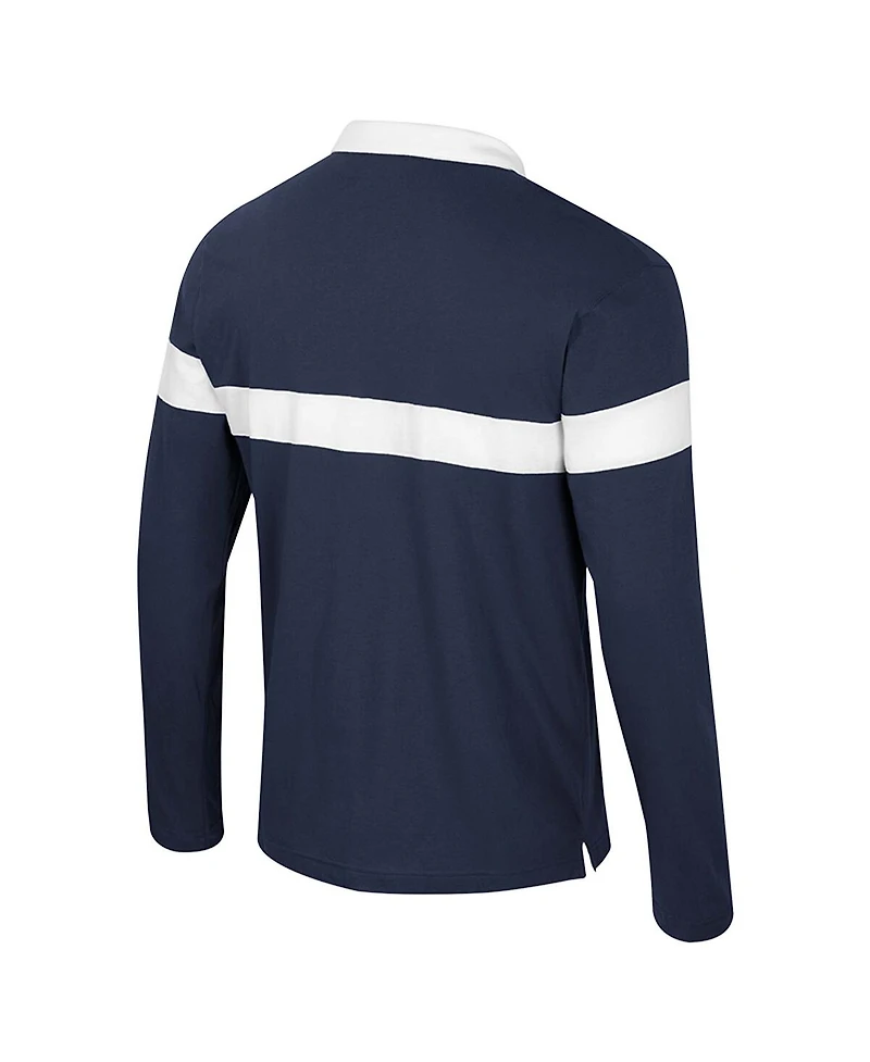 Colosseum Men's Navy Auburn Tigers Too Cool For School Long Sleeve Polo Shirt