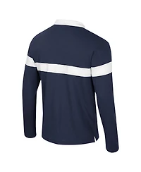 Colosseum Men's Navy Auburn Tigers Too Cool For School Long Sleeve Polo Shirt