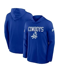 Nike Men's Royal Dallas Cowboys Sideline Alt Pack Dri-fit Lightweight Hooded T-Shirt