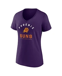Logo Athletic Women's Purple Phoenix Suns Unrivaled V-Neck T-Shirt
