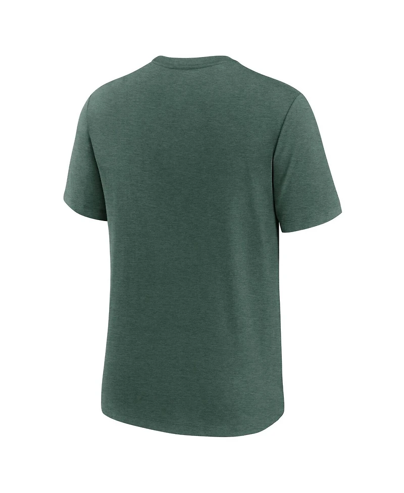 Nike Men's Heather Green Bay Packers Long Pass Tri-Blend T-Shirt
