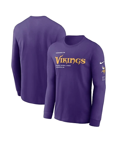 Nike Men's Purple Minnesota Vikings Play to Win Essential Long Sleeve T-Shirt