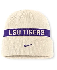 Nike Men's Natural Lsu Tigers Peak Primetime Utility Cuffed Knit Hat
