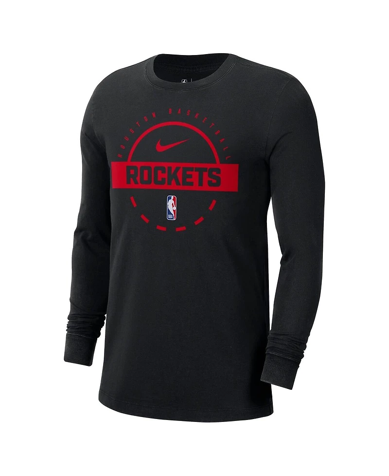 Nike Men's Black Houston Rockets Authentic Long Sleeve Practice T-Shirt