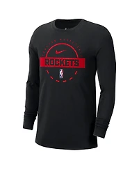 Nike Men's Black Houston Rockets Authentic Long Sleeve Practice T-Shirt