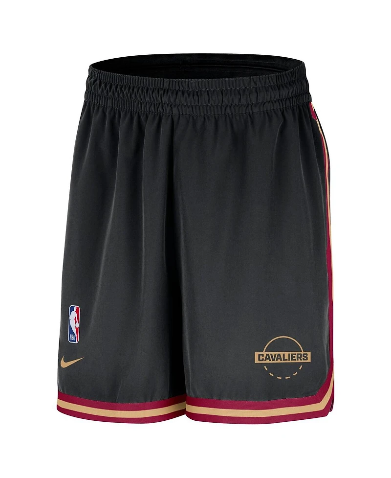Nike Men's Black Cleveland Cavaliers Authentic Practice Dna Woven Performance Shorts