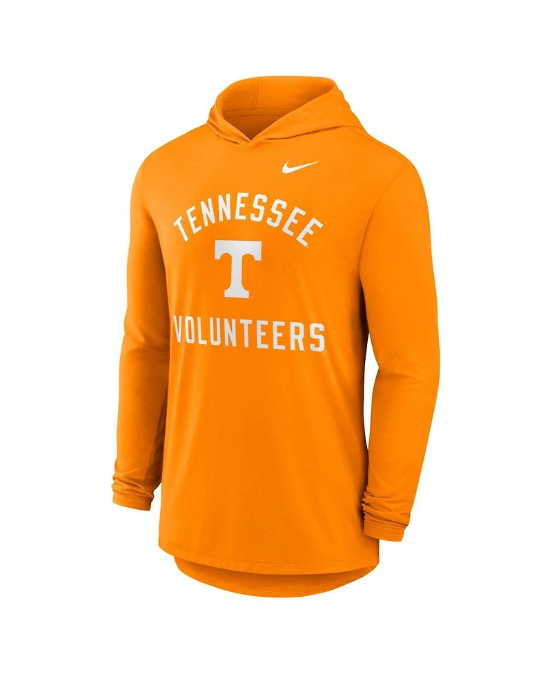 Nike Men's Tennessee Orange Volunteers Classic Arch Tri-Blend Performance Long Sleeve Hoodie T-Shirt