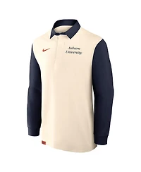 Nike Men's Tan/Navy Auburn Tigers Rugby Long Sleeve Shirt