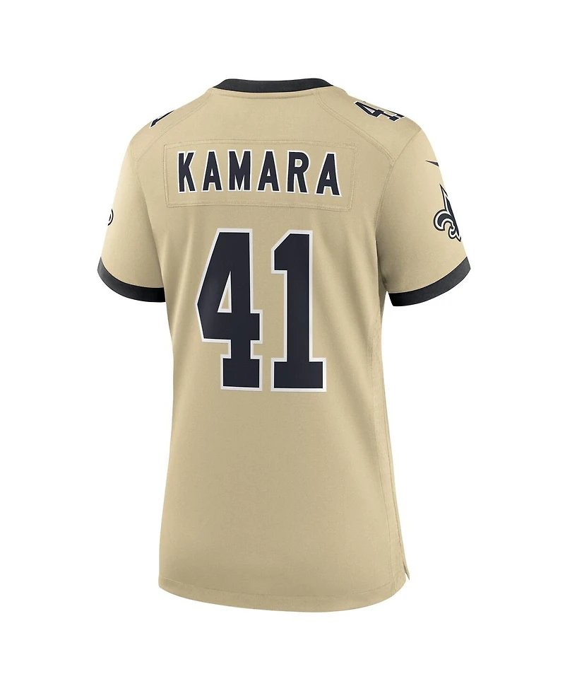 Nike Women's Alvin Kamara Gold New Orleans Saints Gameday Golds Alternate Game Player Jersey