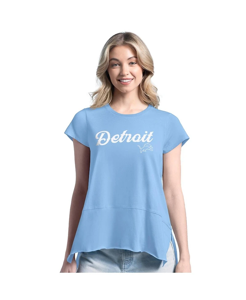 Margaritaville Women's Light Blue Detroit Lions Gametime Is Paradise T-Shirt