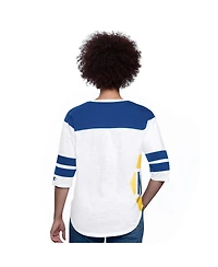 Starter Women's White Chase Elliott Grand Slam 3/4-Sleeve T-Shirt