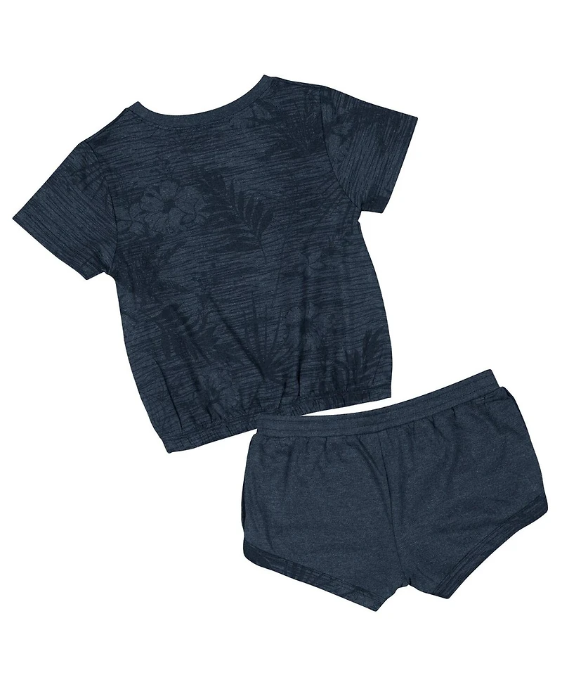 Colosseum Toddler 2-Piece Navy Notre Dame Fighting Irish Fern T-Shirt and Shorts Set