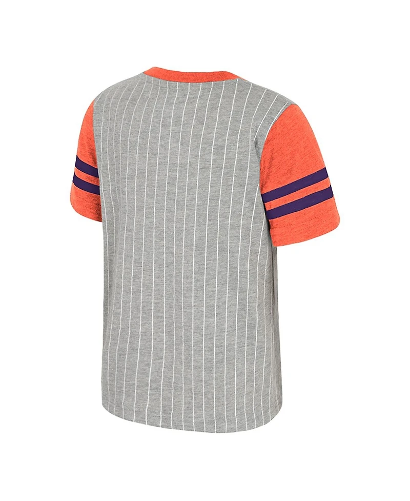 Colosseum Toddler Heather Gray Clemson Tigers Airball T-Shirt