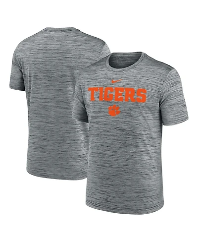 Nike Men's Charcoal Clemson Tigers 2025 Sideline Velocity Performance T-Shirt