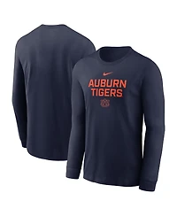 Nike Men's Navy Auburn Tigers 2025 Sideline Dri-fit Long Sleeve T-Shirt