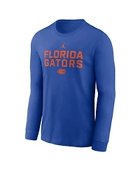 Jordan Men's Royal Florida Gators 2025 Sideline Performance Long Sleeve T-Shirt