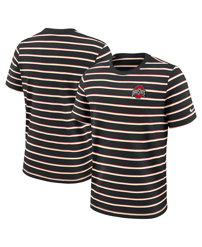 Nike Men's Black Ohio State Buckeyes Athletic Prep Legacy Summit Stripe T-Shirt