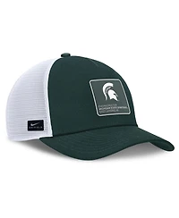 Nike Men's Forest Green/White Michigan State Spartans 2025 On-Field Rise Engineered Trucker Adjustable Hat