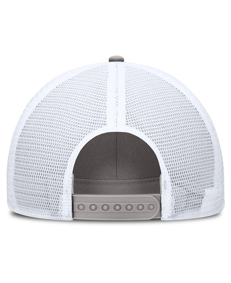 Nike Men's Gray/White Penn State Nittany Lions 2025 On-Field Rise Engineered Trucker Adjustable Hat