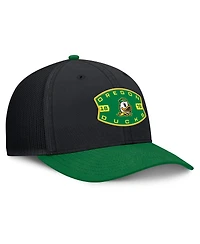 Fanatics Men's Black/Green Oregon Ducks Adapt Adjustable Trucker Hat