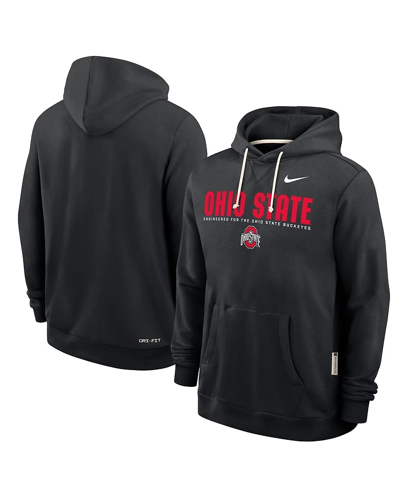 Nike Men's Black Ohio State Buckeyes 2025 Sideline Standard Issue Dri-fit Hoodie