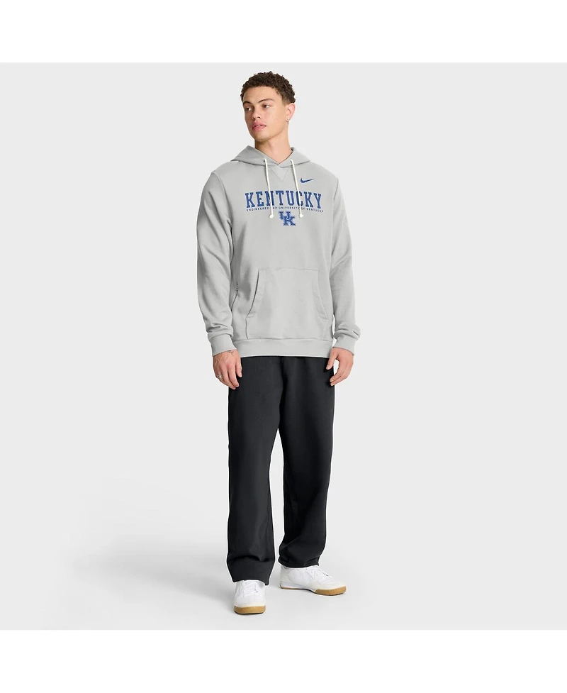 Nike Men's Gray Kentucky Wildcats 2025 Sideline Standard Issue Dri-fit Hoodie