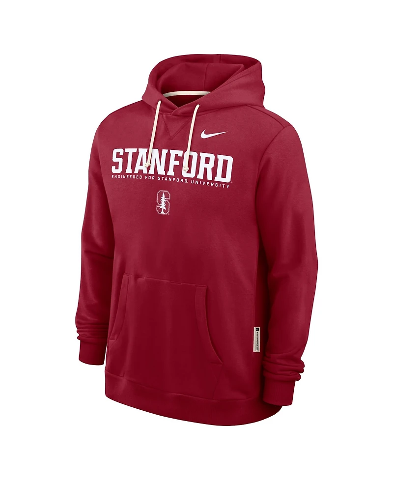 Nike Men's Cardinal Stanford 2025 Sideline Standard Issue Dri-fit Hoodie