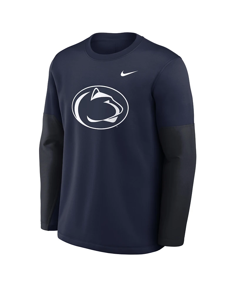 Nike Men's Navy Penn State Nittany Lions 2025 Sideline Coach Performance Long Sleeve T-Shirt