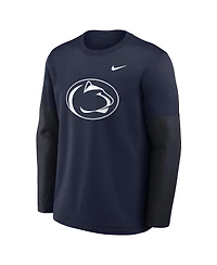 Nike Men's Navy Penn State Nittany Lions 2025 Sideline Coach Performance Long Sleeve T-Shirt