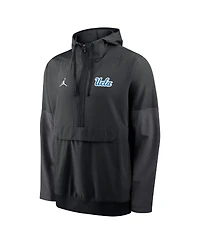 Nike Men's Black Ucla Bruins Anorak Half-Zip Hoodie Jacket