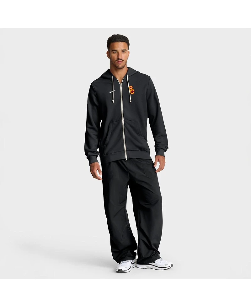 Nike Men's Black Usc Trojans 2025 Sideline Standard Issue Dri-fit Full-Zip Hoodie
