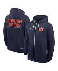 Nike Men's Navy Auburn Tigers 2025 Sideline Standard Issue Dri-fit Full-Zip Hoodie