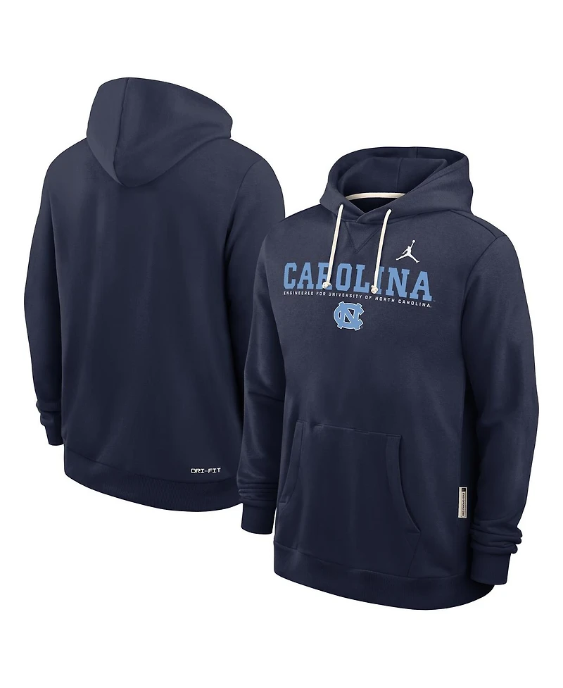 Jordan Men's Navy North Carolina Tar Heels 2025 Sideline Standard Issue Dri-fit Hoodie
