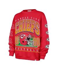 '47 Brand Women's Red Kansas City Chiefs Go Big Oversized Pullover Sweatshirt