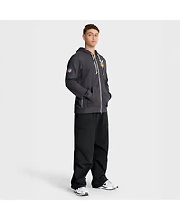 Nike Men's Anthracite Green Bay Packers Sideline Standard Issue Utility Player Dri-fit Full-Zip Hoodie