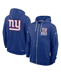 Nike Men's Royal New York Giants Sideline Standard Issue Utility Player Dri-fit Full-Zip Hoodie