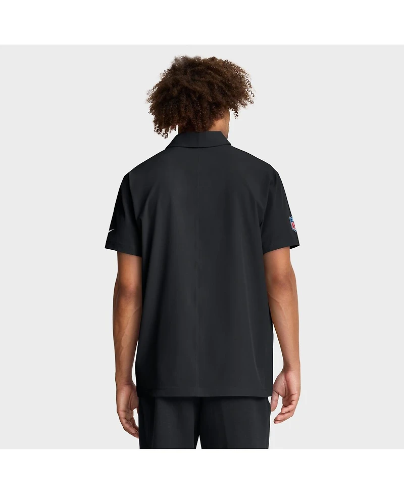 Nike Men's Black Baltimore Ravens Sideline City Pride Woven Performance Polo Shirt