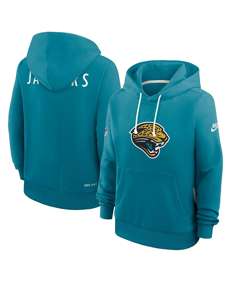 Nike Women's Teal Jacksonville Jaguars Sideline Standard Issue Throwback Dri-fit Hoodie