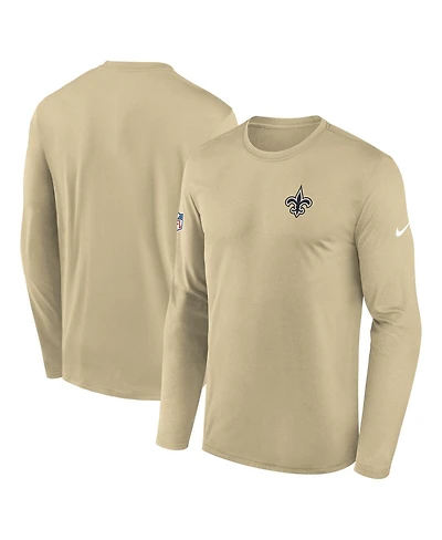 Nike Men's Gold New Orleans Saints Legend Small Logo Performance Long Sleeve T-Shirt