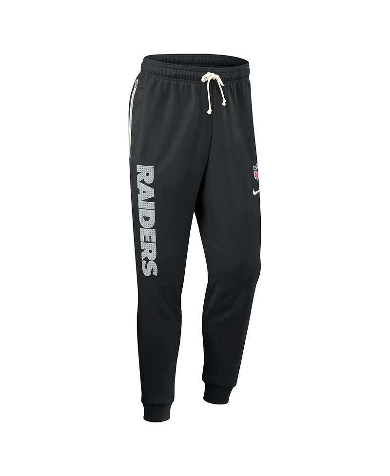 Nike Men's Black Las Vegas Raiders Sideline Standard Issue Ground Game Dri-fit Taper Pants