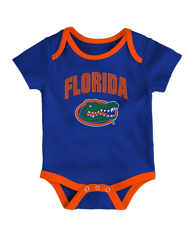 Outerstuff Baby Boys and Girls 3-Pack Florida Gators All Day Play Bodysuit Set