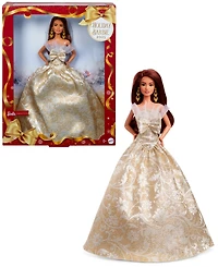 Barbie 2025 Holiday Barbie Doll with Dark Brown Hair