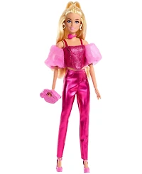 Barbie Deluxe Style Fashion Doll 5 in Metallic Pink Outfit with Corset Top and Accessories