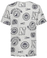 Nautica Big Boys Mixed Print Short Sleeve T-Shirt