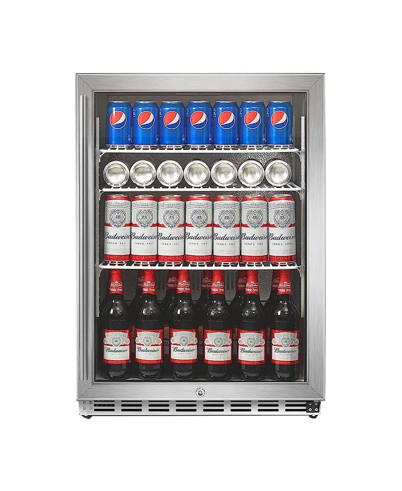 IceJungle 5.3 Cu. Ft. 160 Can Under Counter Freestanding Beverage Drink Fridge