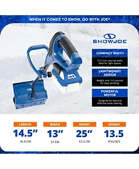 Snow Joe Ionmax 24-Volt Cordless Battery-Powered Snow Shovel Bundle, 13-In, Blue