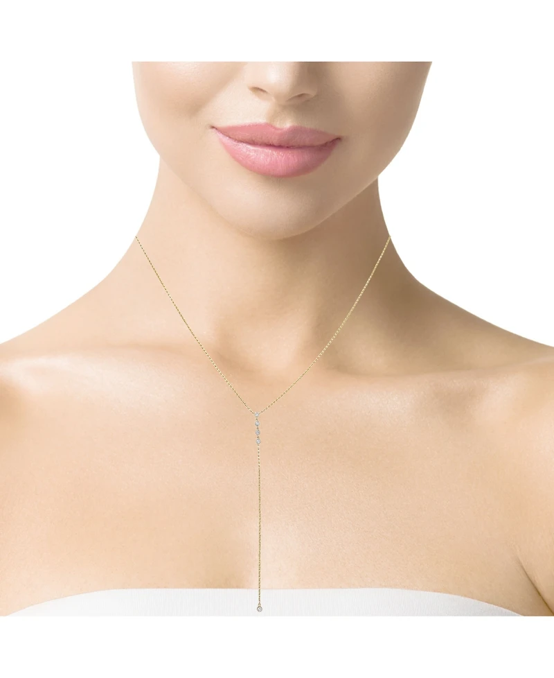 Diamond Lariat 18" Necklace (1/4 ct. t.w.) in 14k Gold