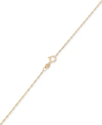 Polished Bead Singapore Link 18" Chain Necklace in 10k Yellow Gold