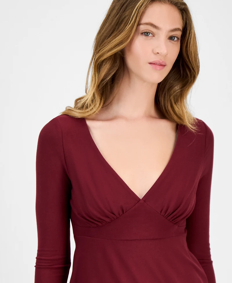 Planet Gold Juniors' Long-Sleeve Babydoll Top